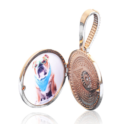 CUSTOM EYE LOCKET PHOTO PENDANT + CHAIN