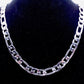 4MM FIGARO CHAIN IN WHITE GOLD