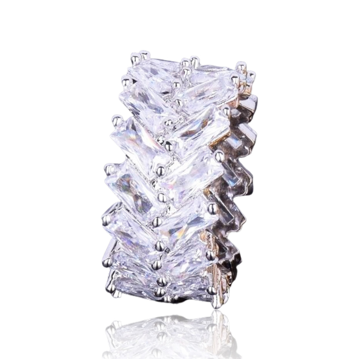 ICED OUT GLACIER BAGUETTE RING