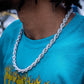 9MM ICED ROPE CHAIN IN WHITE GOLD
