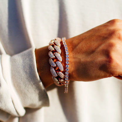 4MM ROUND CUT TENNIS BRACELET IN ROSE GOLD