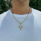 ICED DRIPPY CROSS PENDANT + CHAIN