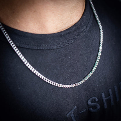 3MM FRANCO CHAIN IN WHITE GOLD