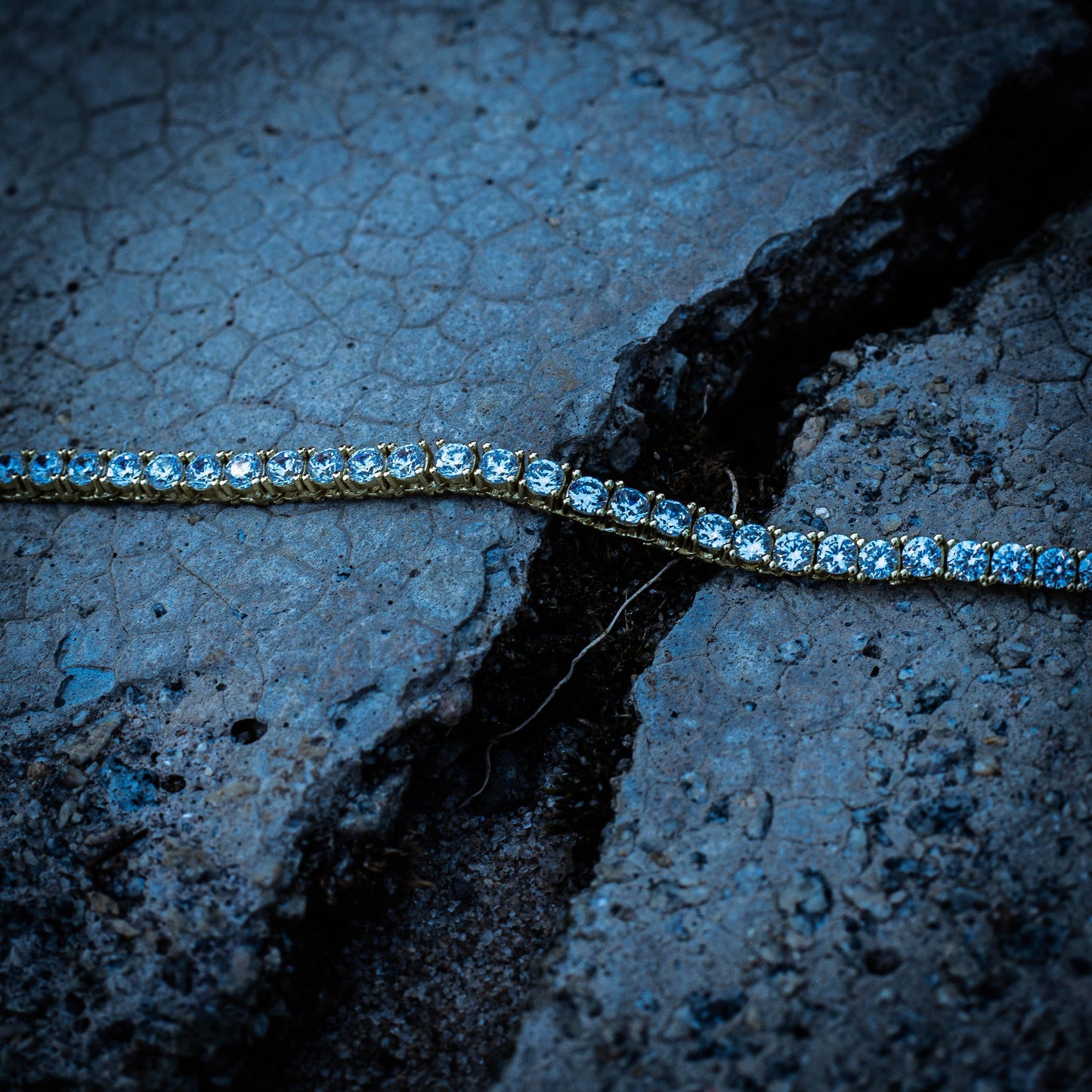 3MM ROUND CUT TENNIS CHAIN IN YELLOW GOLD