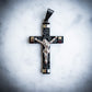 JESUS PIECE + 3MM FRANCO CHAIN // BLACK x WHITE GOLD