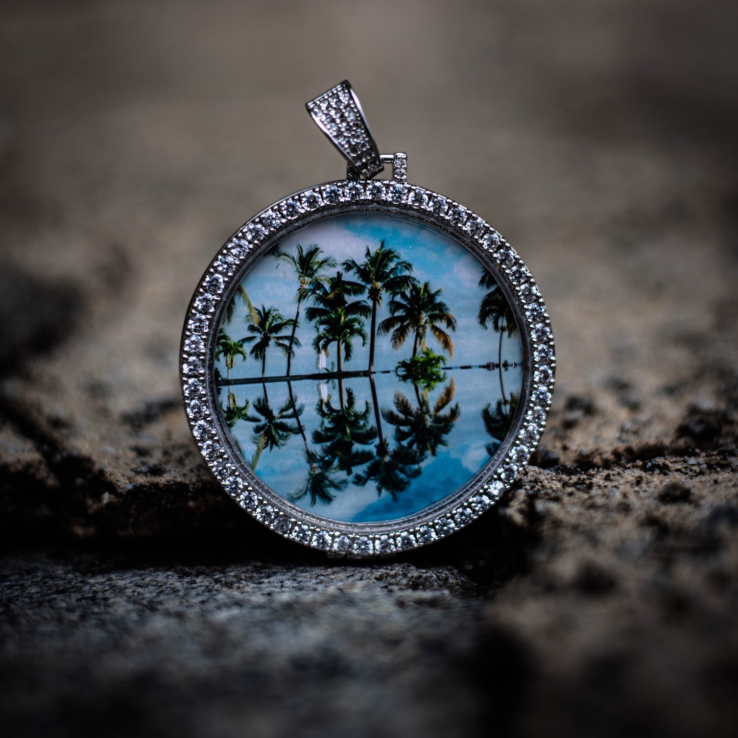 LARGE CUSTOM PHOTO MEDALLION + CHAIN