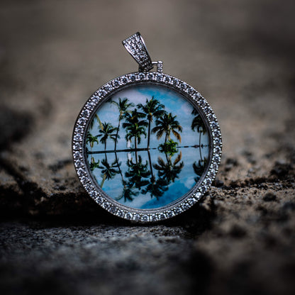 LARGE CUSTOM PHOTO MEDALLION + CHAIN