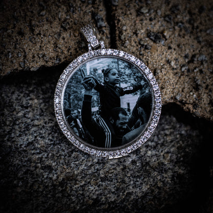 LARGE CUSTOM PHOTO MEDALLION + CHAIN