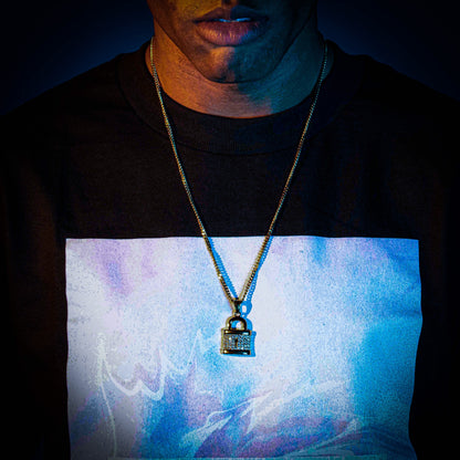 ICED OUT LOCK PENDANT