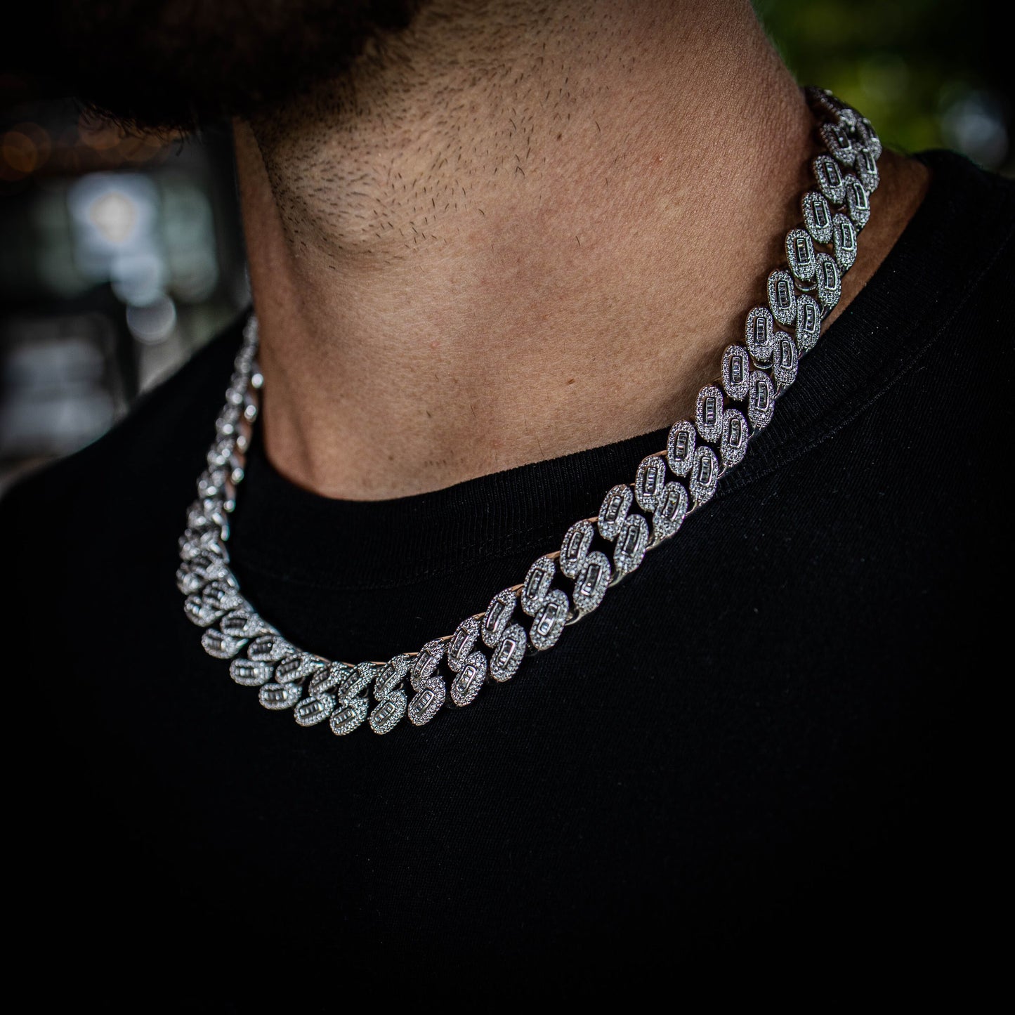 12MM ICED BAGUETTE CUBAN CHAIN