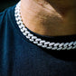 12MM ICED MIAMI CUBAN CHAIN IN WHITE GOLD