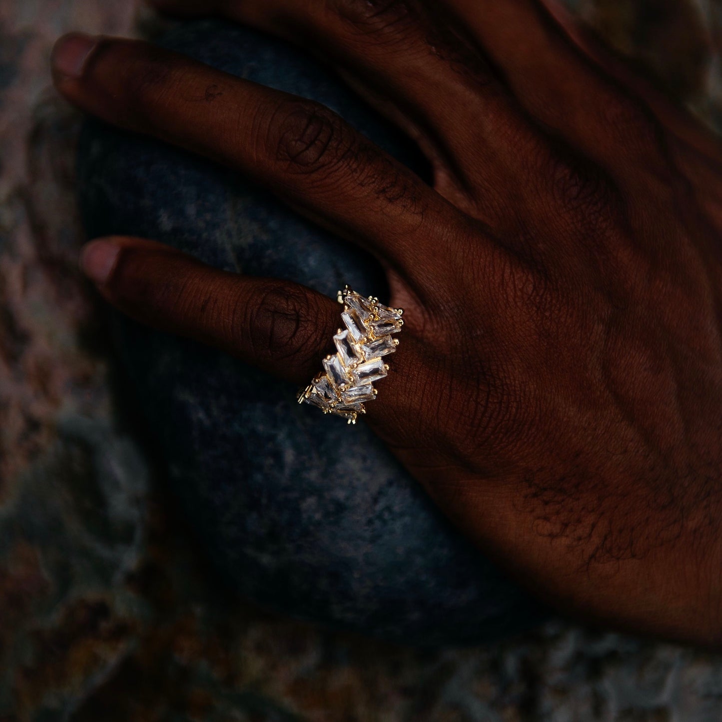 ICED OUT GLACIER BAGUETTE RING