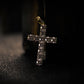 4MM ROUND CUT TENNIS CHAIN + CROSS PENDANT SET