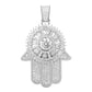 ICED HAMSA PENDANT // WHITE GOLD