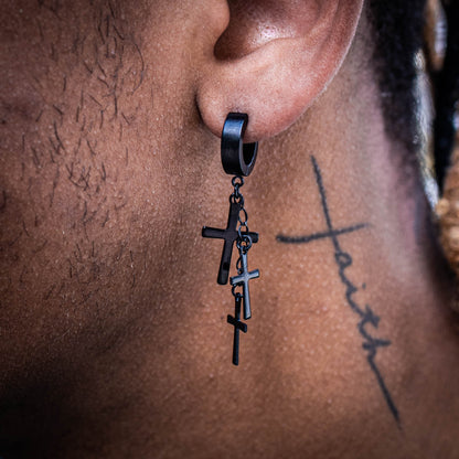 CROSSES x 3 // DANGLY EARRINGS