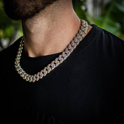 12MM ICED BAGUETTE CUBAN CHAIN