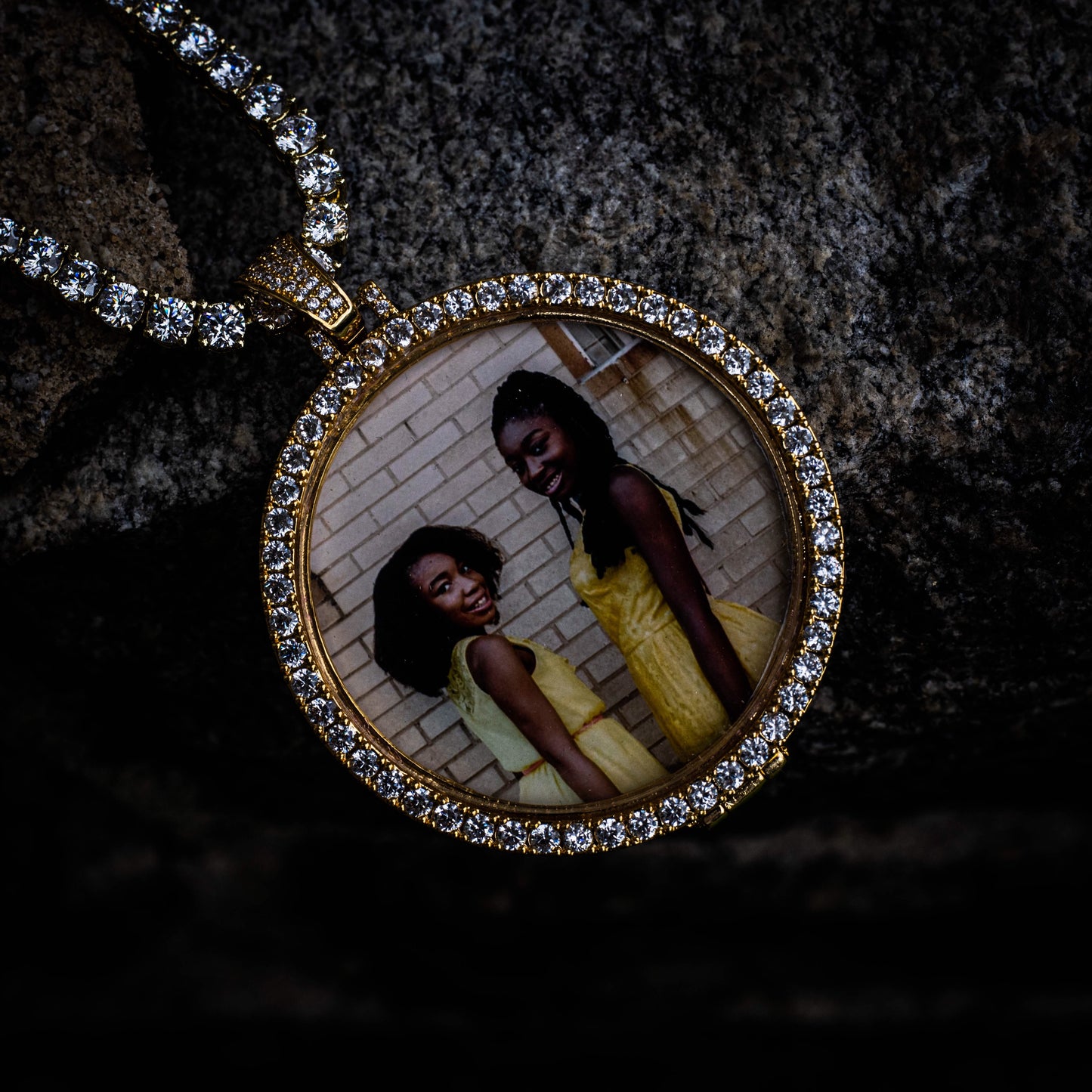 LARGE CUSTOM PHOTO MEDALLION + CHAIN