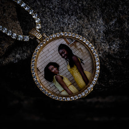 LARGE CUSTOM PHOTO MEDALLION + CHAIN