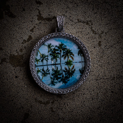 LARGE CUSTOM PHOTO MEDALLION + CHAIN