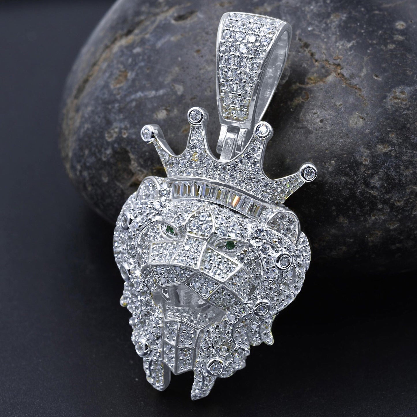 ICED KING SHXT PENDANT // WHITE GOLD