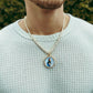 SMALL CUSTOM PHOTO MEDALLION + CHAIN
