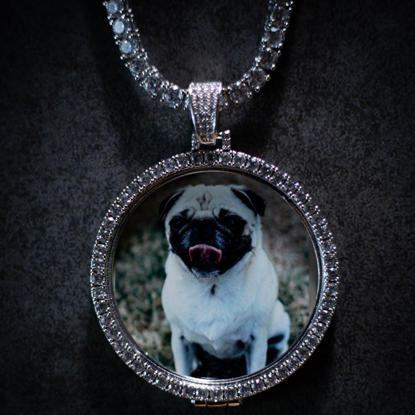 LARGE CUSTOM PHOTO MEDALLION + CHAIN