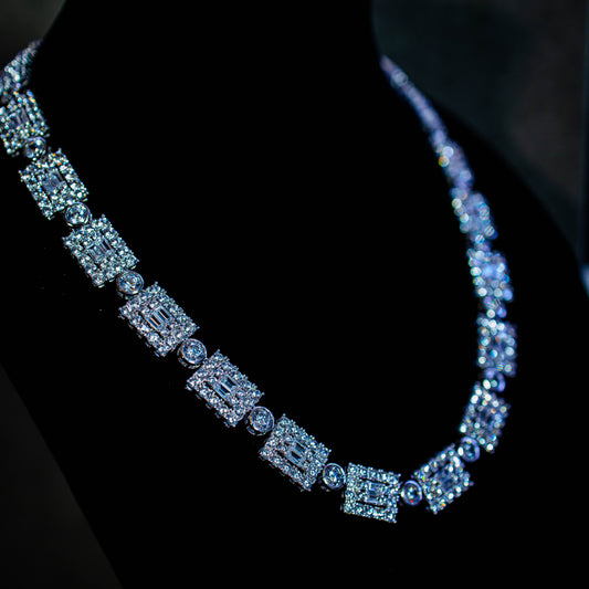 THE GEO CHAIN // WHITE GOLD 14MM
