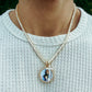 CUSTOM PHOTO PENDANT + TENNIS CROSS + TENNIS BRACELET [3 PIECES]
