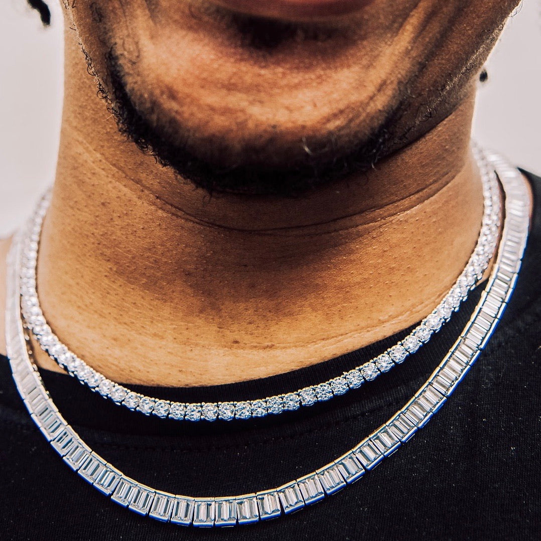 6MM ICED OUT BAGUETTE TENNIS CHAIN