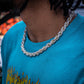 9MM ICED ROPE CHAIN IN YELLOW GOLD