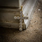 4MM ROUND CUT TENNIS CHAIN + CROSS PENDANT SET