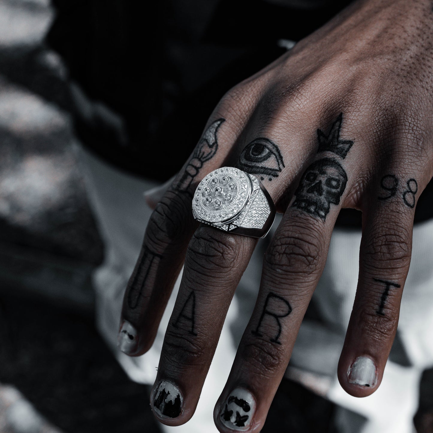 CHAMPION RING // ICED OUT WHITE GOLD