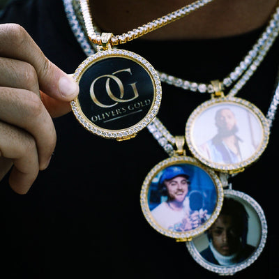 LARGE CUSTOM PHOTO MEDALLION + CHAIN Temp
