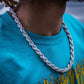 9MM ICED ROPE CHAIN IN WHITE GOLD