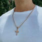 ICED DRIPPY CROSS PENDANT + CHAIN