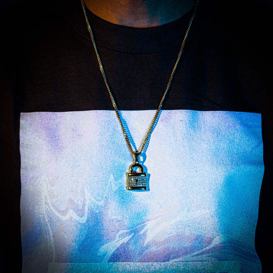 ICED OUT LOCK PENDANT