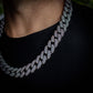 18MM ICED MIAMI CUBAN CHAIN IN WHITE GOLD