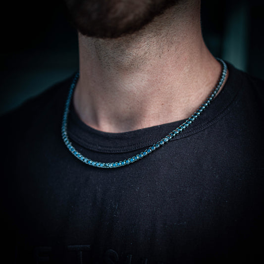 5MM ROUND CUT TENNIS CHAIN IN BLACK