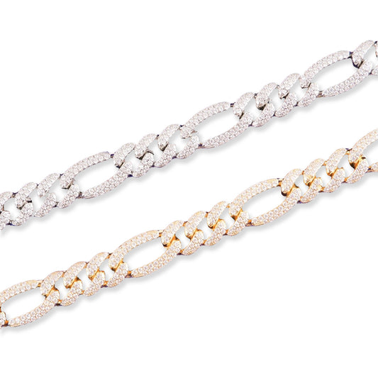 10MM ICED FIGARO CHAIN