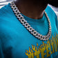 18MM "FRIO" CUBAN CHAIN IN WHITE X YELLOW X ROSE GOLD