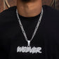 CUSTOM LEVEL UP FONT x 14MM FIGARO CHAIN