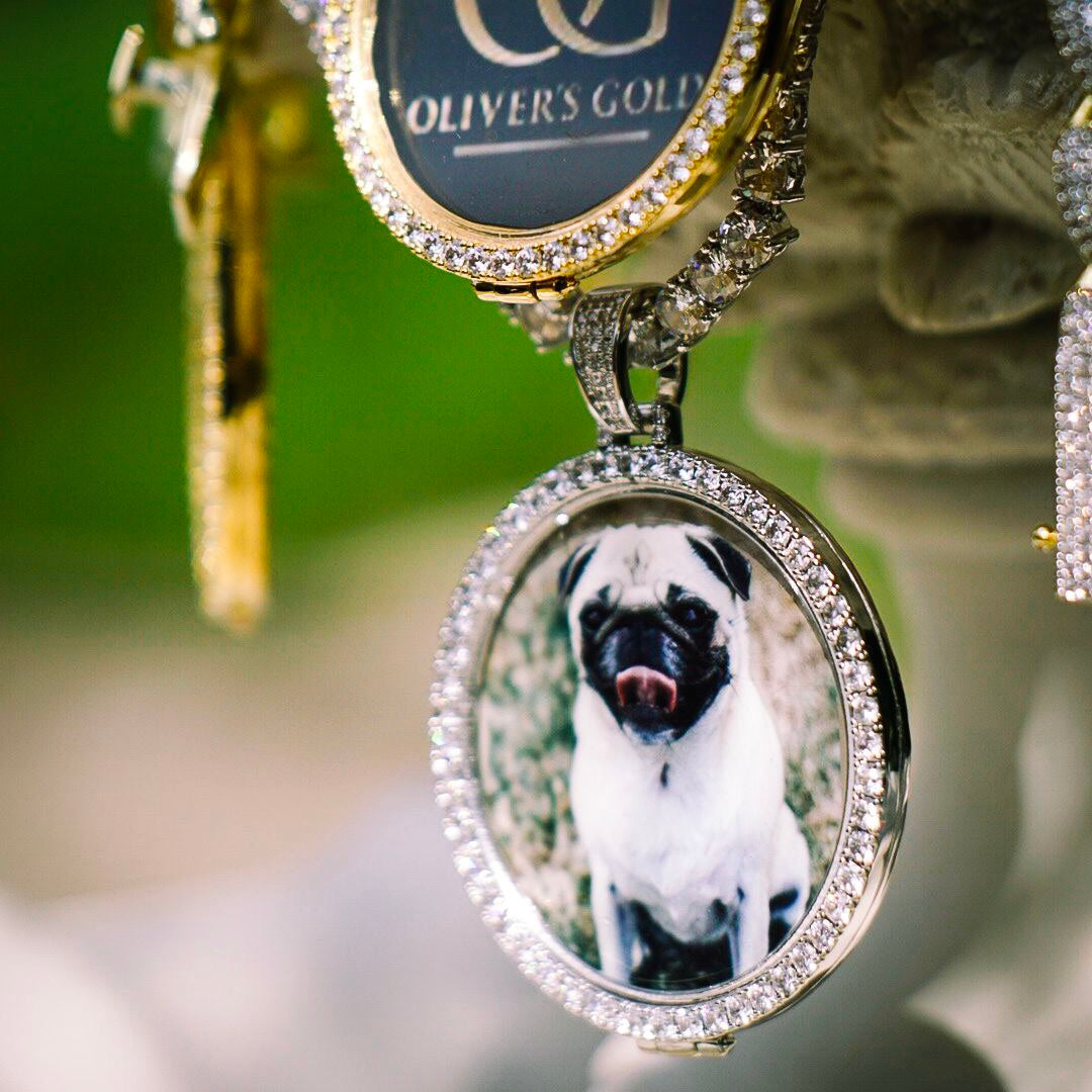 LARGE CUSTOM PHOTO MEDALLION + CHAIN