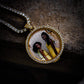 LARGE CUSTOM PHOTO MEDALLION + CHAIN