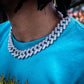 18MM "FRIO" CUBAN CHAIN IN WHITE GOLD