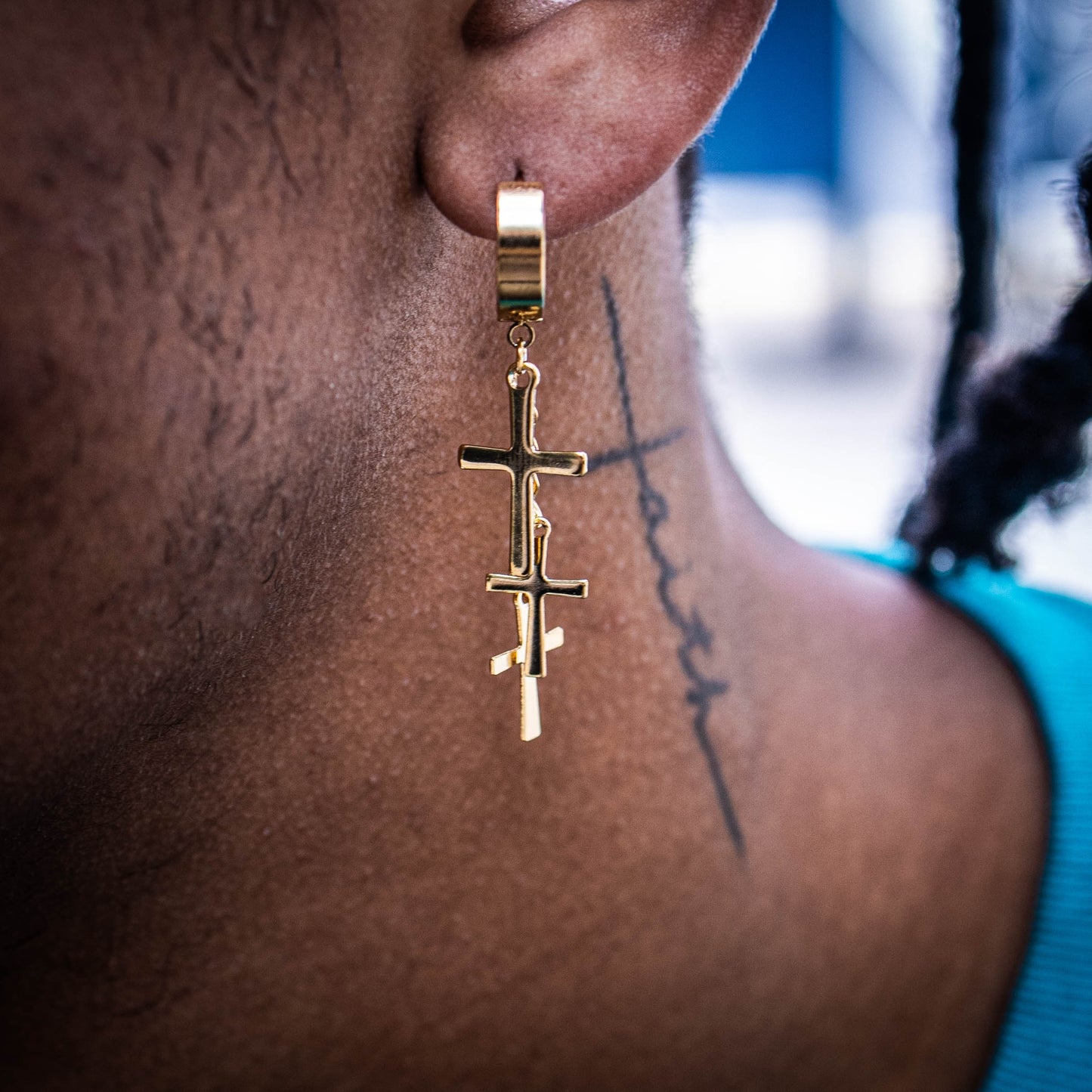 CROSSES x 3 // DANGLY EARRINGS