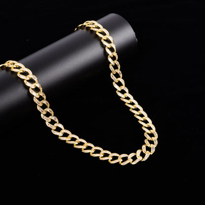 FLOODED BAGUETTE ONLY CUBAN // YELLOW GOLD 15MM