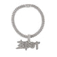 CUSTOM LEVEL UP FONT x 14MM FIGARO CHAIN
