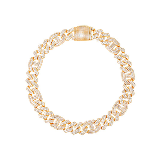 14MM ICED MIAMI X GUCCI LINK CHAIN