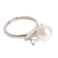 WOMENS PEARL x ROUND CUT DIAMOND RING