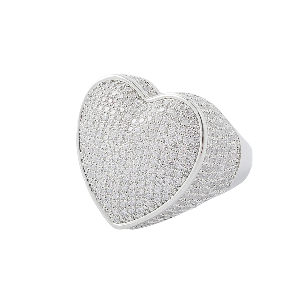 ICED BUBBLE HEART RING